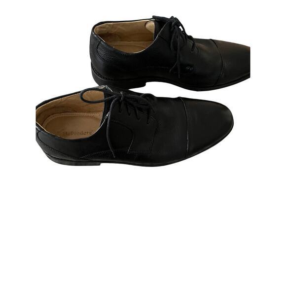 Belvedere Men 13  Studio Oxford Shoes Duke Black Leather Cap Toe Brazil Classic‎ - Picture 7 of 12